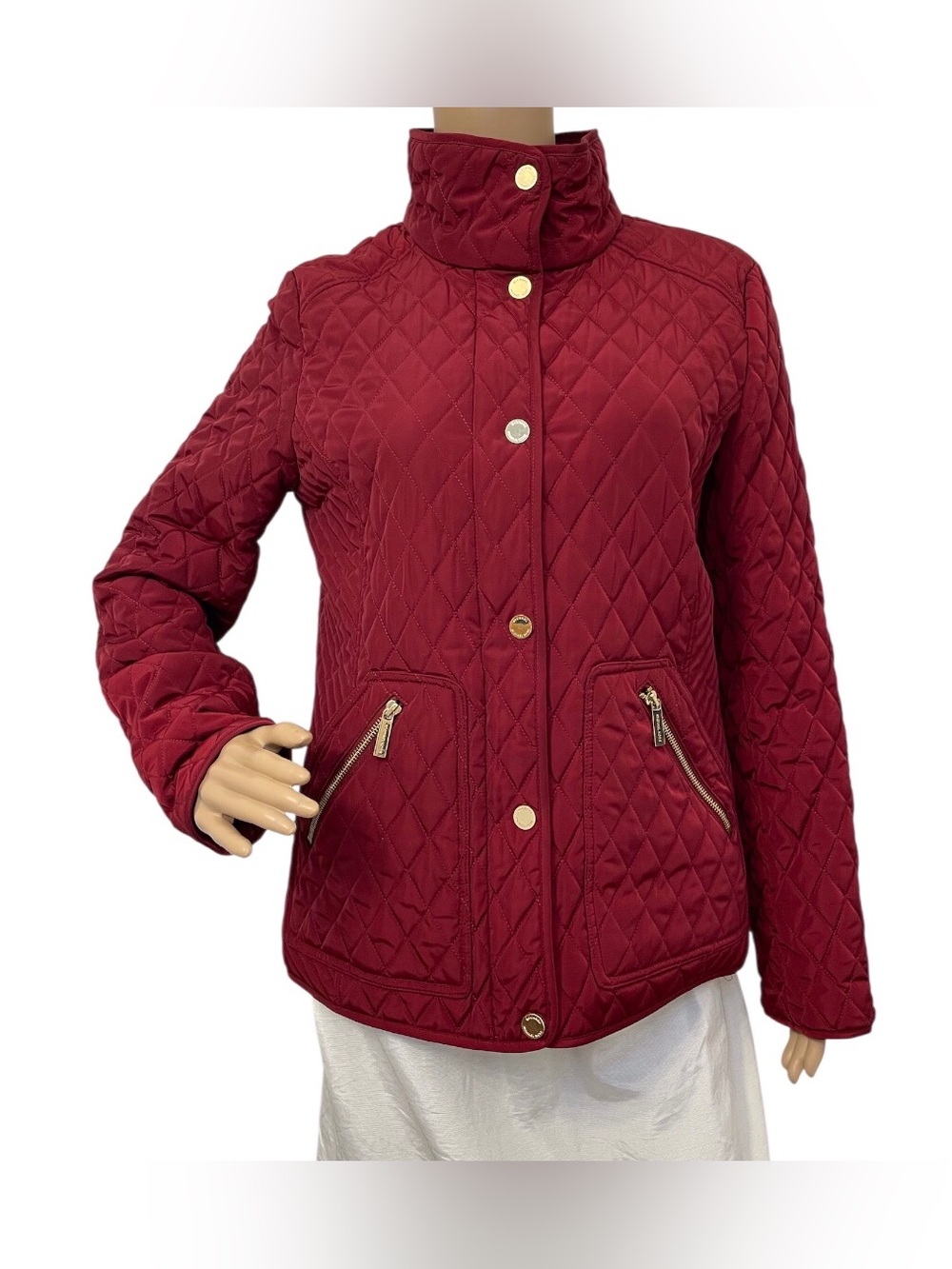 Michael Michael Kors Quilted Burgundy Jacket, M
